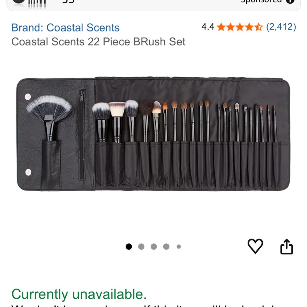 Coastal Scents 22 Piece Makeup Brush Set w/ Travel Case – Professional Kit